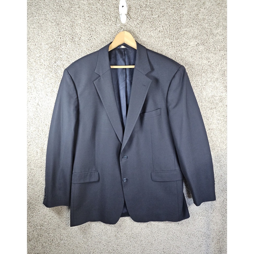 VTG Brooks Brothers Blazer 346 Madison Mens 46 LG Fit Navy Blue Buttons 97% Wool